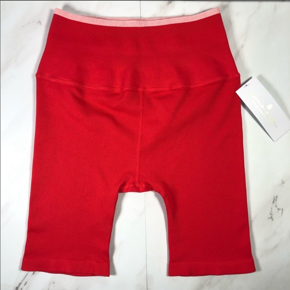 Spiritual Gangster Pants - Spiritual Gangster Seamless Red Biker Shortie M/L